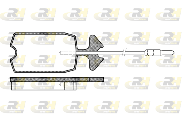 комплект спирачно феродо, дискови спирачки ROADHOUSE           