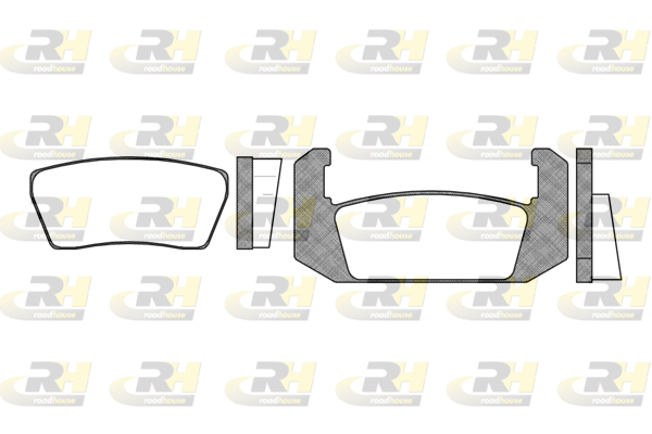 комплект спирачно феродо, дискови спирачки ROADHOUSE           