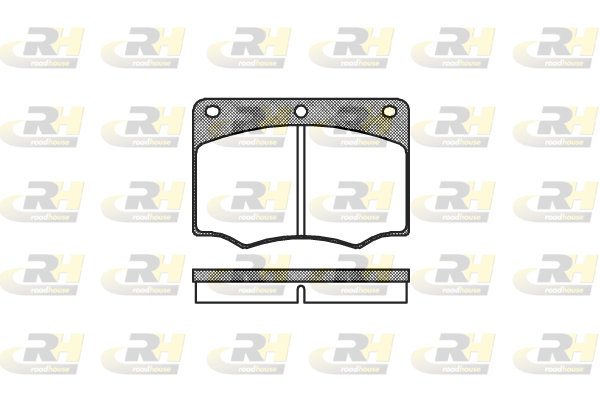 комплект спирачно феродо, дискови спирачки ROADHOUSE           