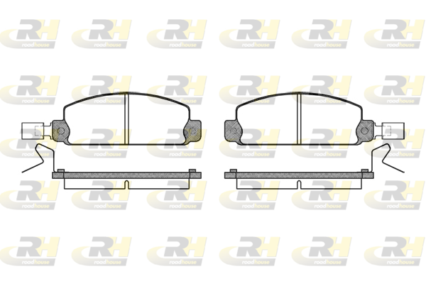 комплект спирачно феродо, дискови спирачки ROADHOUSE           