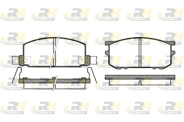 комплект спирачно феродо, дискови спирачки ROADHOUSE           