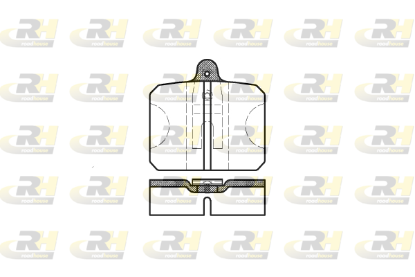 комплект спирачно феродо, дискови спирачки ROADHOUSE           
