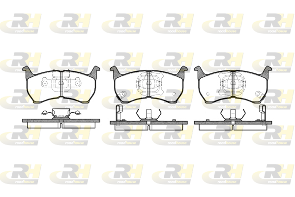 комплект спирачно феродо, дискови спирачки ROADHOUSE           