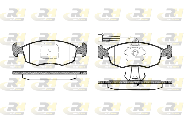 комплект спирачно феродо, дискови спирачки ROADHOUSE           