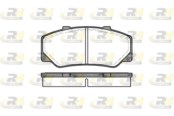 комплект спирачно феродо, дискови спирачки ROADHOUSE           