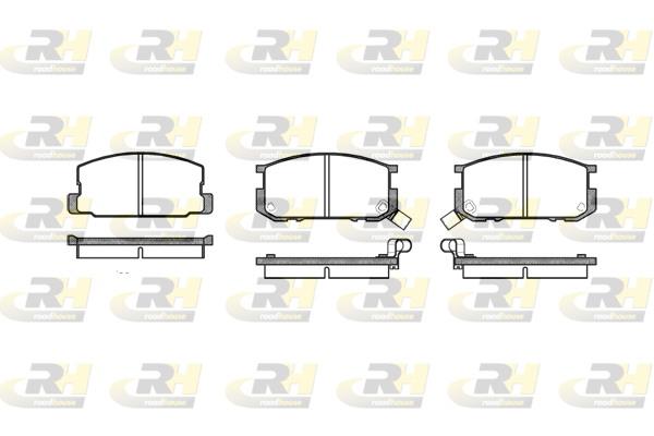 комплект спирачно феродо, дискови спирачки ROADHOUSE           