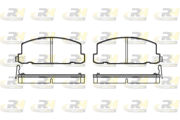 комплект спирачно феродо, дискови спирачки ROADHOUSE           