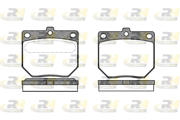 комплект спирачно феродо, дискови спирачки ROADHOUSE           