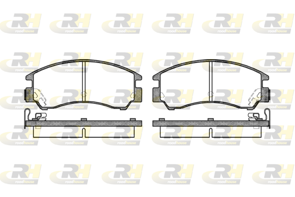 комплект спирачно феродо, дискови спирачки ROADHOUSE           