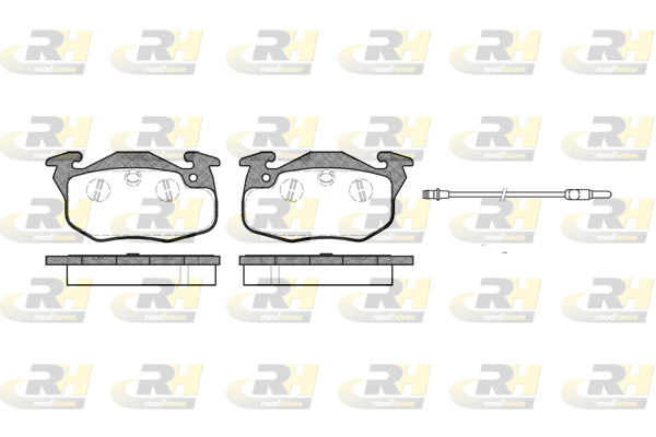 комплект спирачно феродо, дискови спирачки ROADHOUSE           