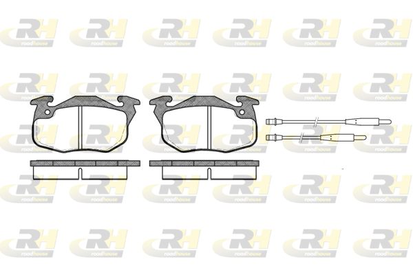 комплект спирачно феродо, дискови спирачки ROADHOUSE           