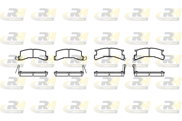 комплект спирачно феродо, дискови спирачки ROADHOUSE           