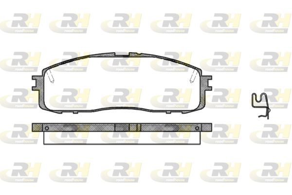 комплект спирачно феродо, дискови спирачки ROADHOUSE           