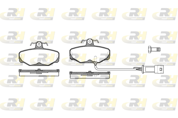 комплект спирачно феродо, дискови спирачки ROADHOUSE           