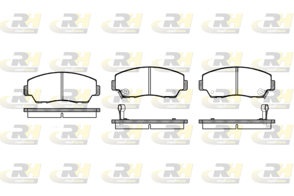 комплект спирачно феродо, дискови спирачки ROADHOUSE           