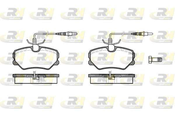 комплект спирачно феродо, дискови спирачки ROADHOUSE           