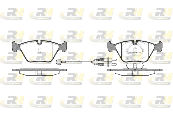 комплект спирачно феродо, дискови спирачки ROADHOUSE           