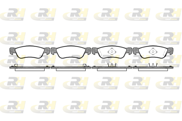 комплект спирачно феродо, дискови спирачки ROADHOUSE           