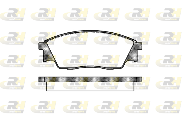комплект спирачно феродо, дискови спирачки ROADHOUSE           