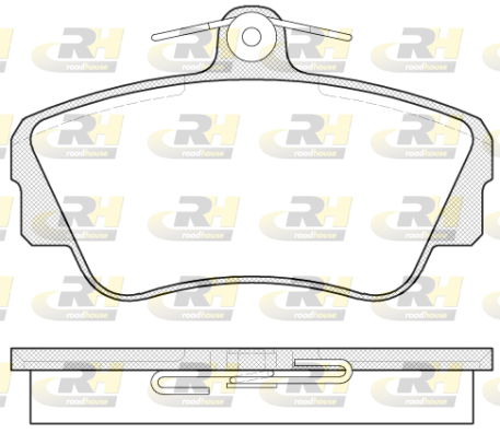 комплект спирачно феродо, дискови спирачки ROADHOUSE           