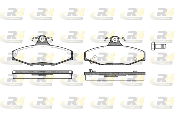комплект спирачно феродо, дискови спирачки ROADHOUSE           