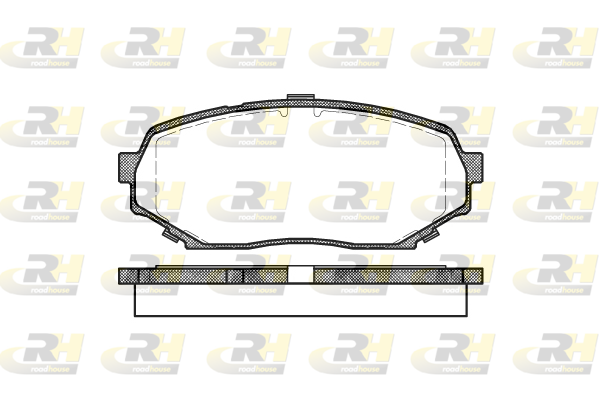 комплект спирачно феродо, дискови спирачки ROADHOUSE           
