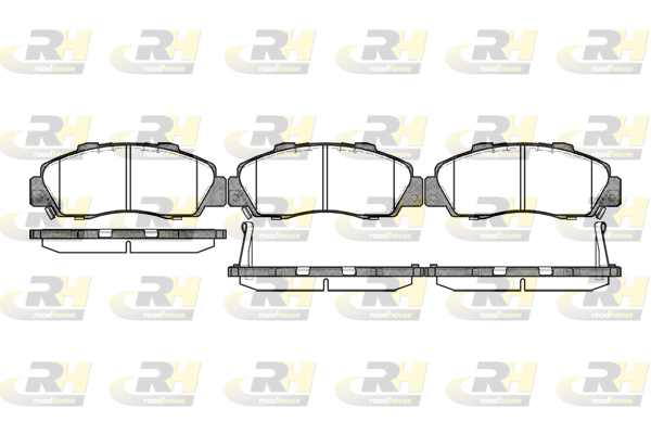 комплект спирачно феродо, дискови спирачки ROADHOUSE           