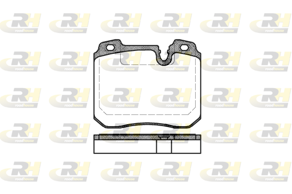 комплект спирачно феродо, дискови спирачки ROADHOUSE           