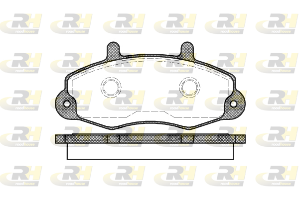 комплект спирачно феродо, дискови спирачки ROADHOUSE           