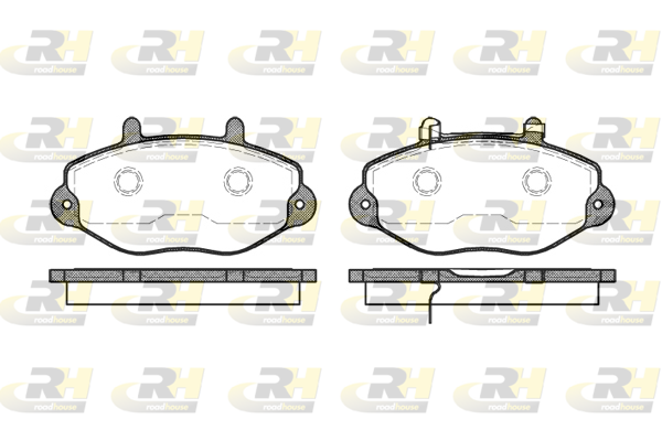 комплект спирачно феродо, дискови спирачки ROADHOUSE           
