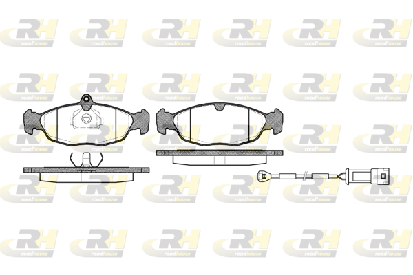 комплект спирачно феродо, дискови спирачки ROADHOUSE           