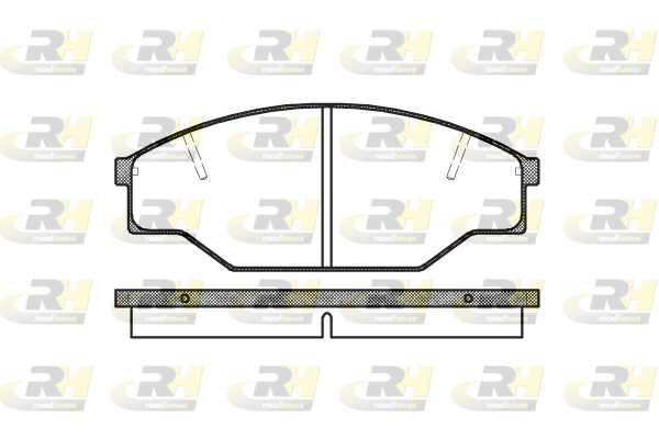 комплект спирачно феродо, дискови спирачки ROADHOUSE           