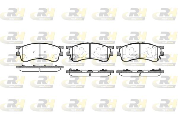 комплект спирачно феродо, дискови спирачки ROADHOUSE           