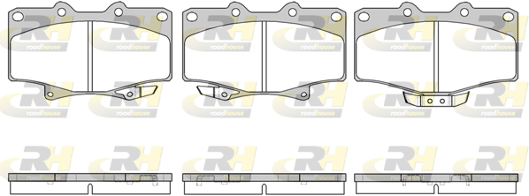 комплект спирачно феродо, дискови спирачки ROADHOUSE           