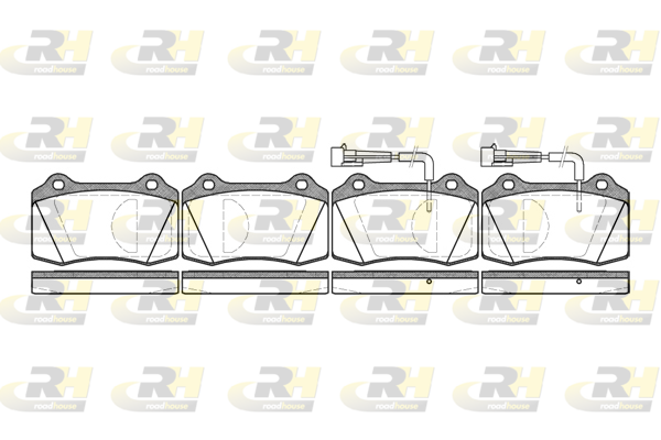 комплект спирачно феродо, дискови спирачки ROADHOUSE           