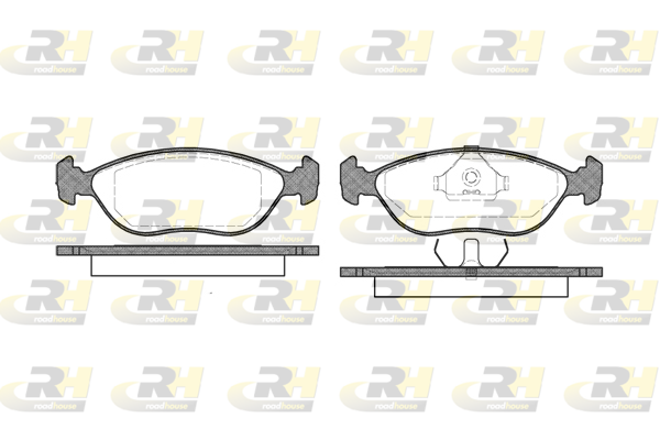комплект спирачно феродо, дискови спирачки ROADHOUSE           