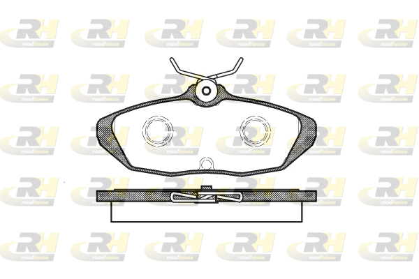 комплект спирачно феродо, дискови спирачки ROADHOUSE           