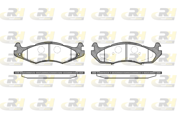 комплект спирачно феродо, дискови спирачки ROADHOUSE           