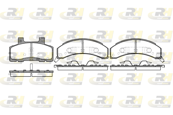комплект спирачно феродо, дискови спирачки ROADHOUSE           