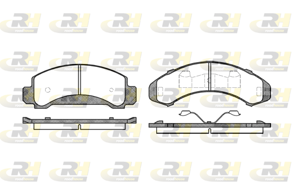 комплект спирачно феродо, дискови спирачки ROADHOUSE           