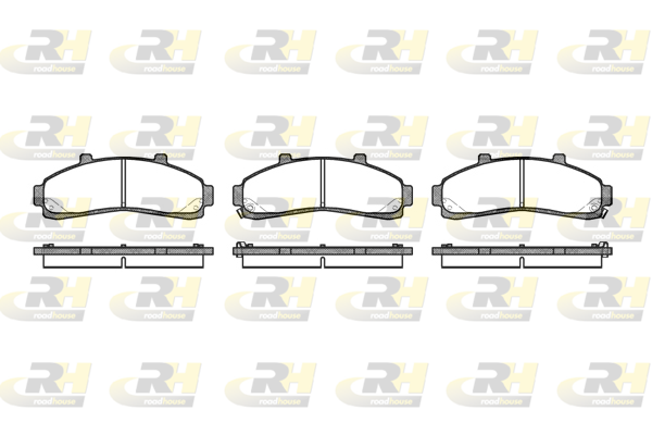 комплект спирачно феродо, дискови спирачки ROADHOUSE           