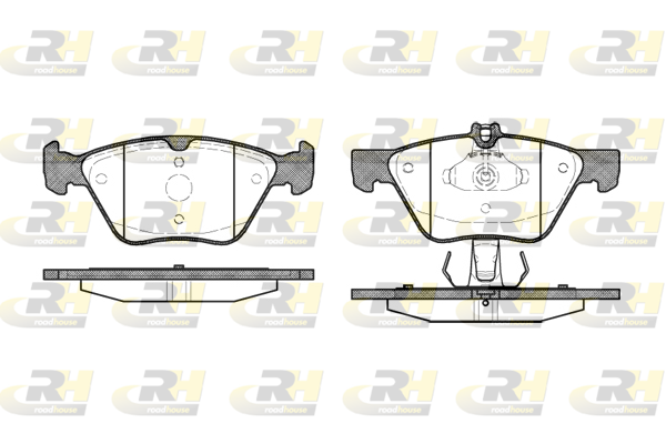 комплект спирачно феродо, дискови спирачки ROADHOUSE           