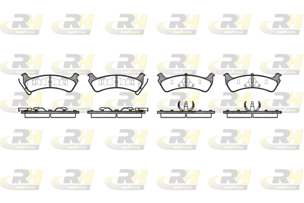 комплект спирачно феродо, дискови спирачки ROADHOUSE           