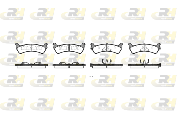 комплект спирачно феродо, дискови спирачки ROADHOUSE           