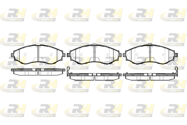 комплект спирачно феродо, дискови спирачки ROADHOUSE           