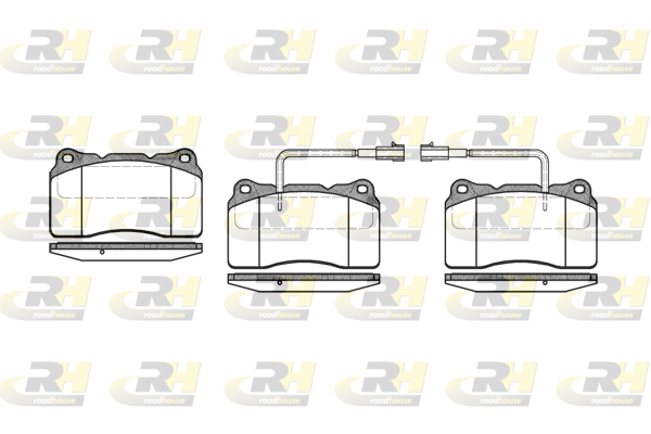 комплект спирачно феродо, дискови спирачки ROADHOUSE           