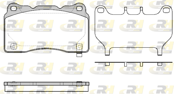комплект спирачно феродо, дискови спирачки ROADHOUSE           