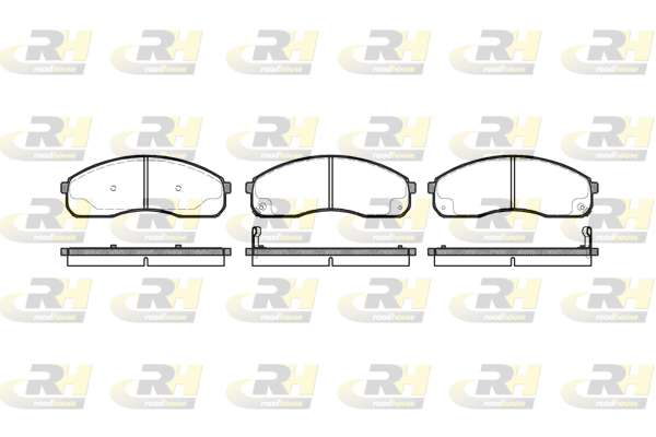 комплект спирачно феродо, дискови спирачки ROADHOUSE           