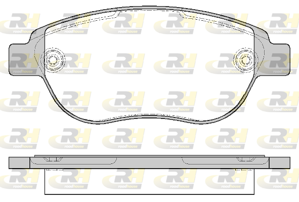 комплект спирачно феродо, дискови спирачки ROADHOUSE           