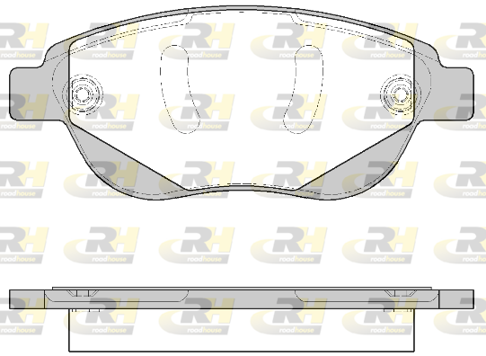 комплект спирачно феродо, дискови спирачки ROADHOUSE           